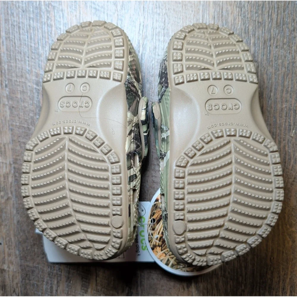 Crocs Classic Realtree Clog Toddler Baby Size C 7 Green Brown Camouflage Camo